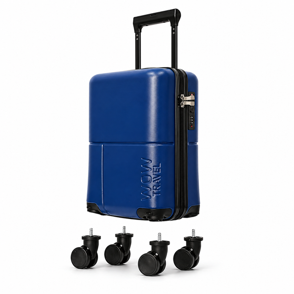 NAVY WOW Travel 40×30×20 Underseat Cabin Suitcase Ryanair Approved Lightweight Carry On