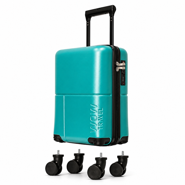 TEAL WOW Travel 40×30×20 Underseat Cabin Suitcase Ryanair Approved Lightweight Carry On