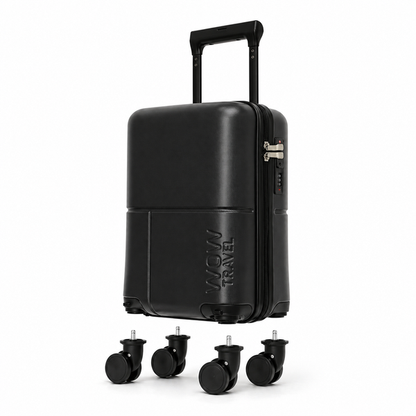 BLACK WOW Travel 40×30×20 Underseat Cabin Suitcase Ryanair Approved Lightweight Carry On