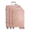 Rose Gold Set of 3 Suitcases