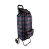 NAVY CHECK Heavy-Duty Shopping Trolley Grocery Cart