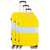 YELLOW 3 PIECE LUGGAGE SUITCASE SET