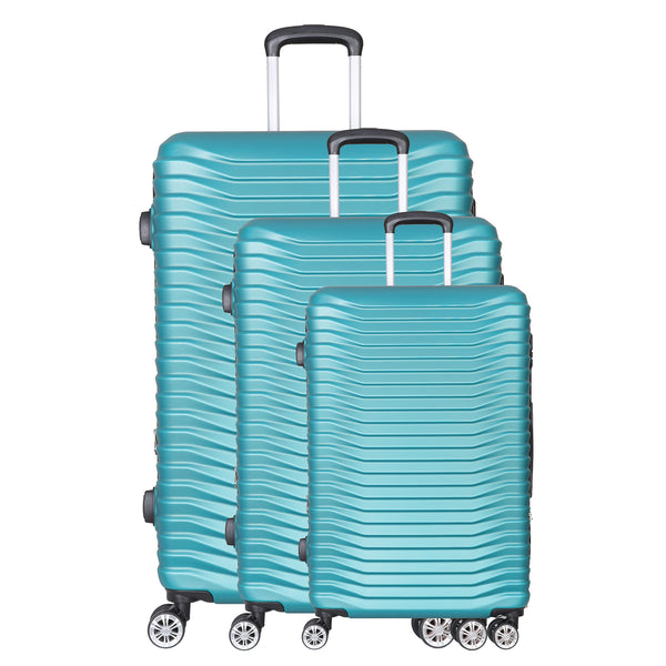 TEAL 3 PIECE LUGGAGE SUITCASE SET