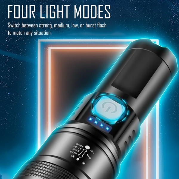 Quad Core Rechargeable LED Flashlight