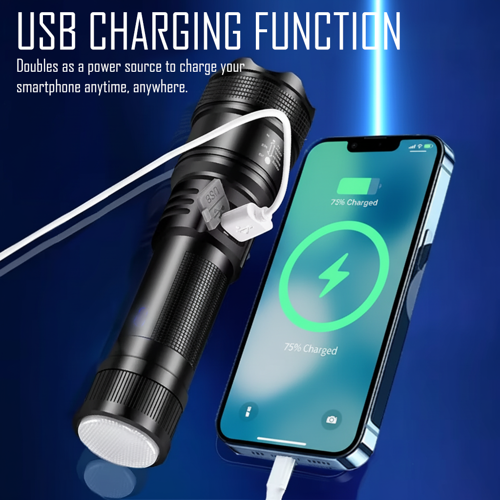 Quad Core Rechargeable LED Flashlight