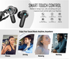 Smart Touch Bluetooth 5.4 Earbuds – 48H Playtime Wireless Earphones with LED Screen & ANC Noise Cancelling – Black