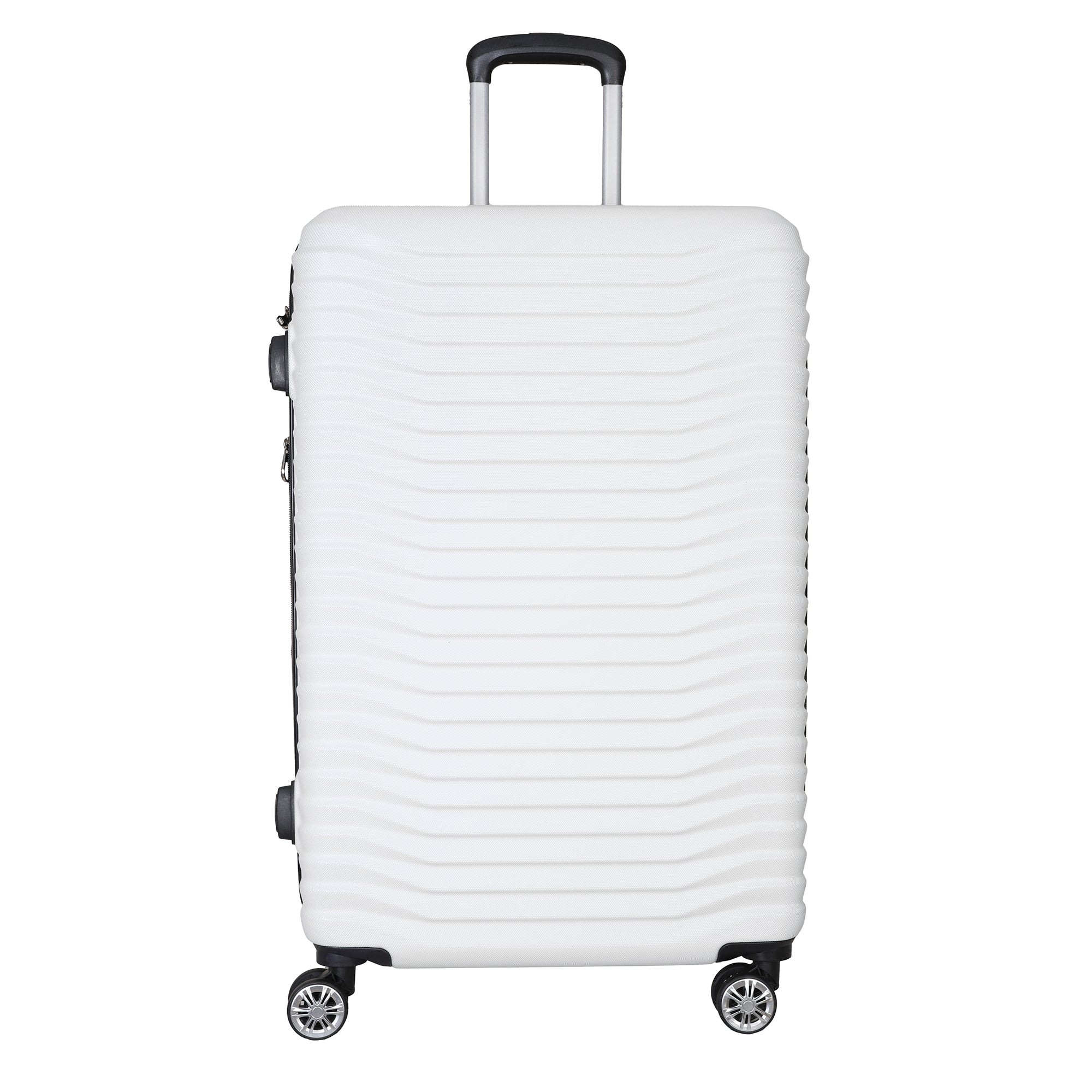 WHITE 3 PIECE LUGGAGE SUITCASE SET