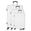White 3 Piece Luggage Set - Hard Case Suitcase Trolley