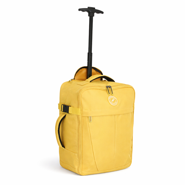 Mustard Underseat Cabin Bag 45x36x20 EasyJet Approved Trolley Case