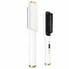 White 2 in 1 Hair Straightener Brush Ceramic Straightening Comb with LED Display