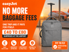Grey Underseat Cabin Bag 45x36x20 EasyJet Approved Trolley Case