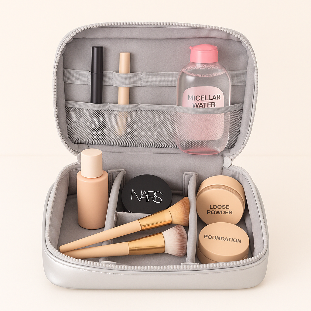 Puffy Quilted Makeup Bag