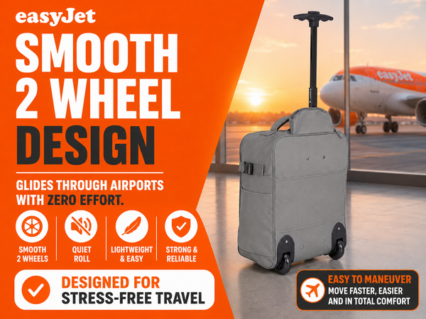 Blue Underseat Cabin Bag 45x36x20 EasyJet Approved Trolley Case