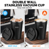 Insulated Travel Mug Leakproof Coffee Cup 380ml Black