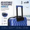 WOW TRAVEL 3 Piece Black Hard Shell Luggage Set Cabin Medium Large