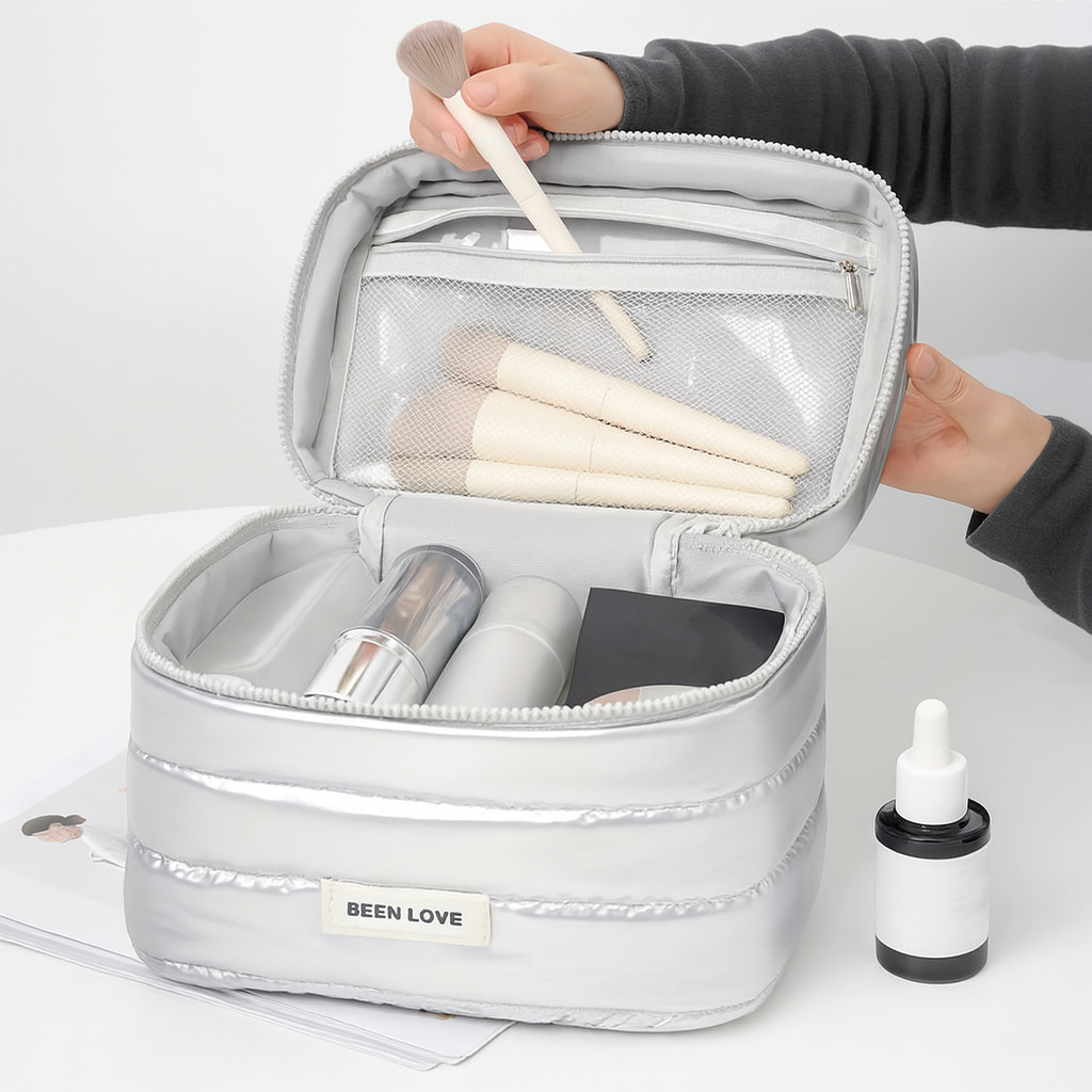 Large Capacity Puffy Makeup Bag