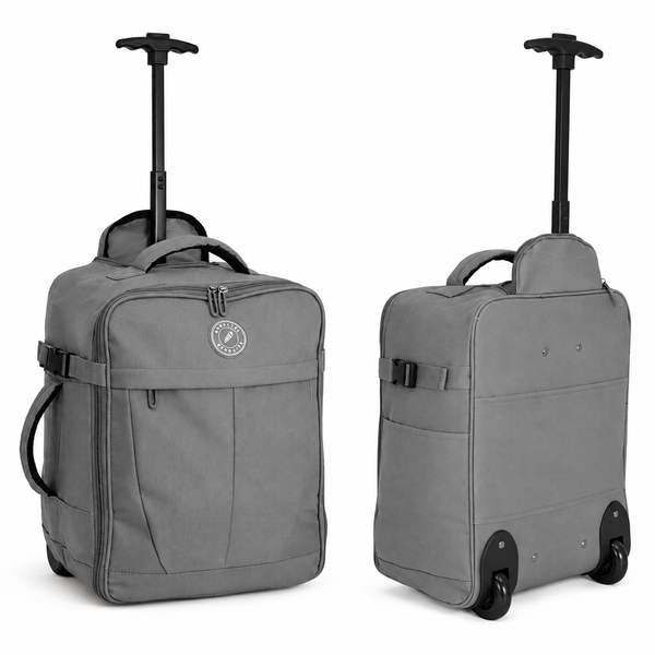 Grey Underseat Cabin Bag 45x36x20 EasyJet Approved Trolley Case