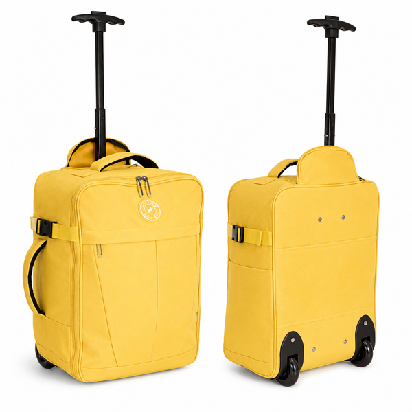 Mustard Underseat Cabin Bag 45x36x20 EasyJet Approved Trolley Case