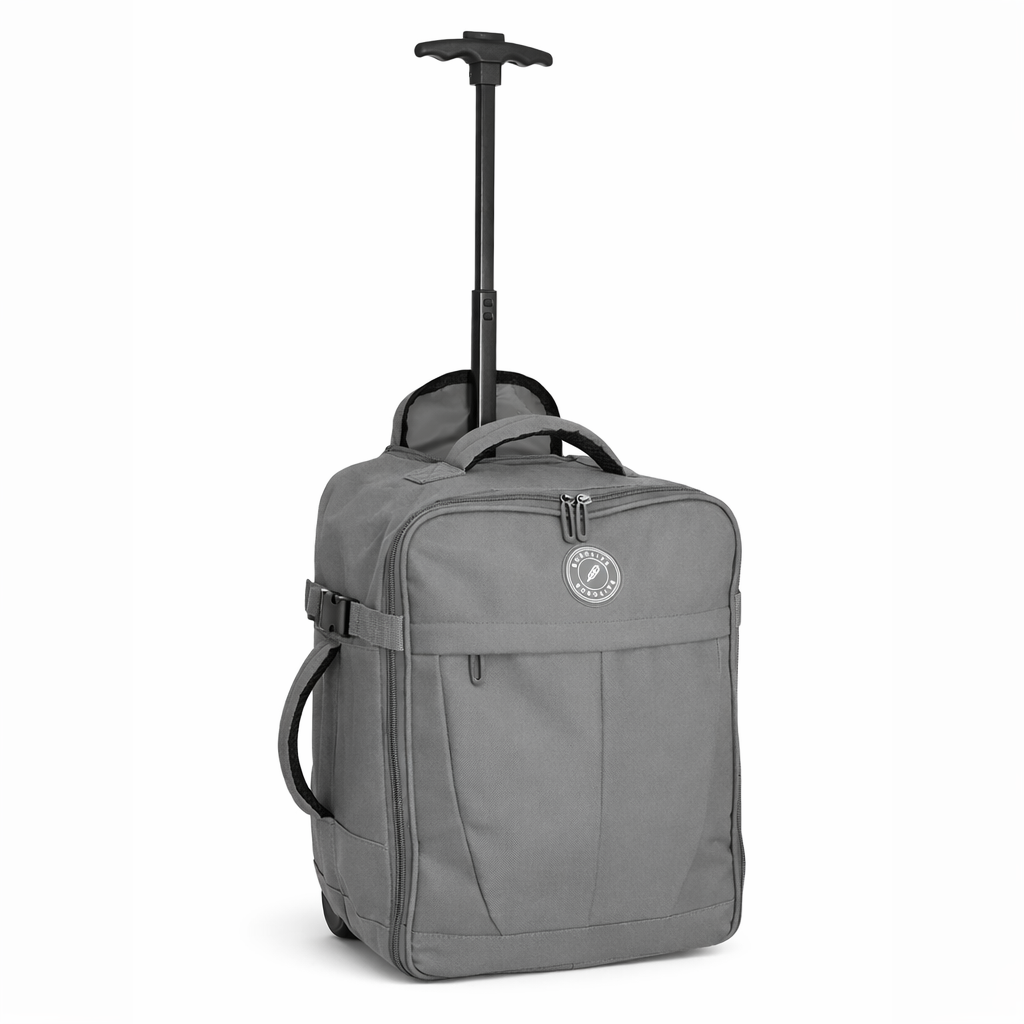 Grey Underseat Cabin Bag 45x36x20 EasyJet Approved Trolley Case