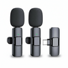 Wireless Lavalier Microphones 2 Pack USB C Clip On