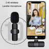 Wireless Lavalier Microphones 2 Pack USB C Clip On