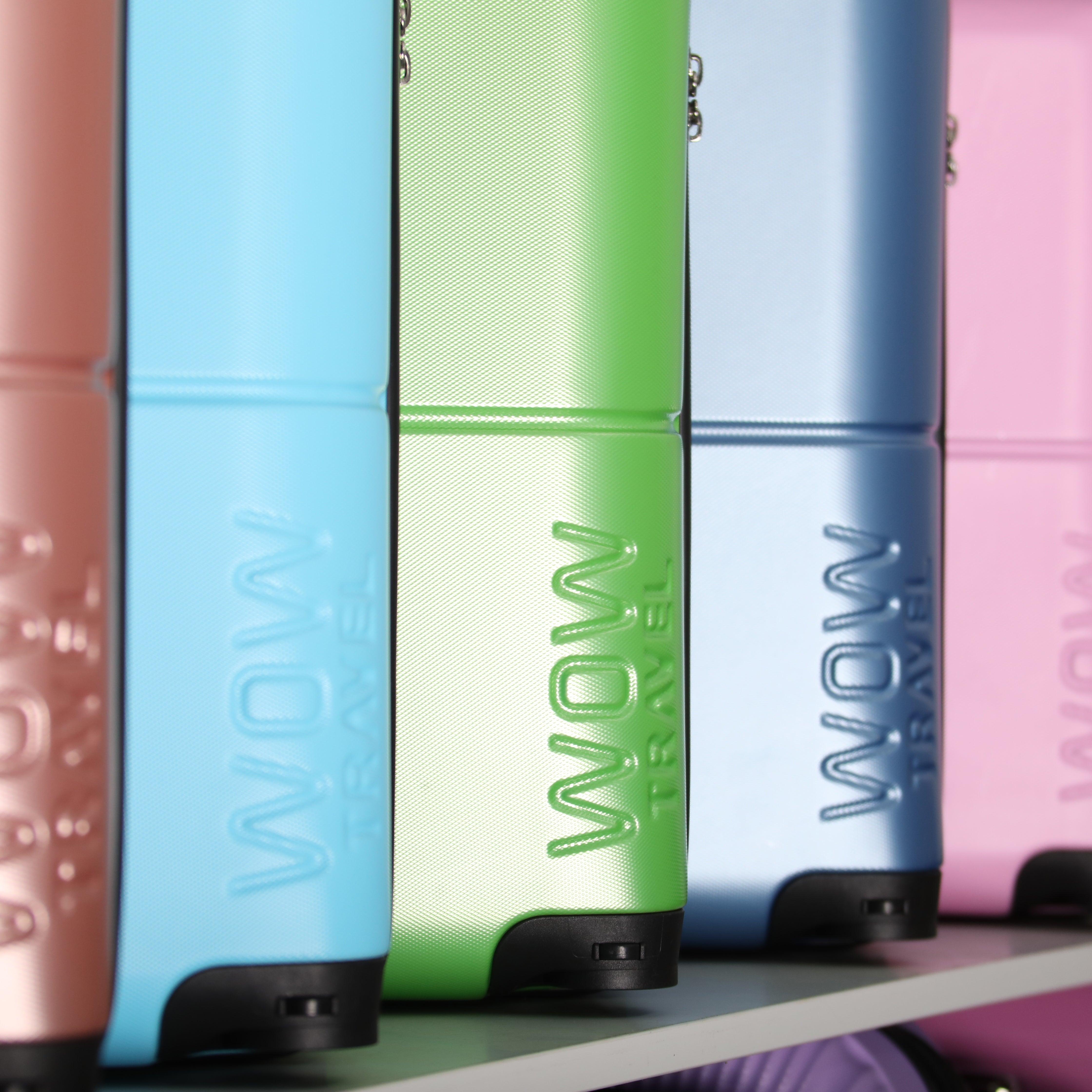 MILK WHITE WOW Travel 40×30×20 Underseat Cabin Suitcase Ryanair Approved Lightweight Carry On