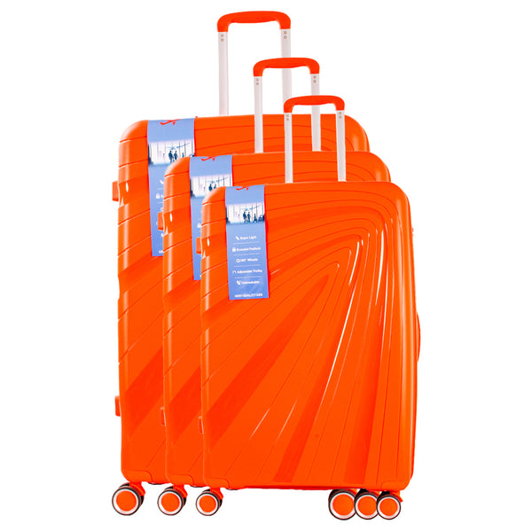 Orange Set of 3 Suitcases