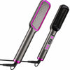 White 2 in 1 Hair Straightener Brush Ceramic Straightening Comb with LED Display