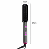 White 2 in 1 Hair Straightener Brush Ceramic Straightening Comb with LED Display