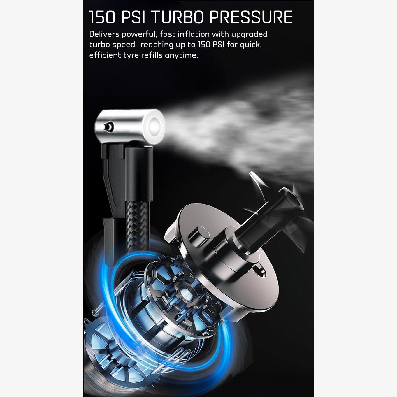 WOW Travel S3 Car Jump Starter 12000mAh 1200A Portable Battery Booster with 150PSI Air Compressor Power Bank