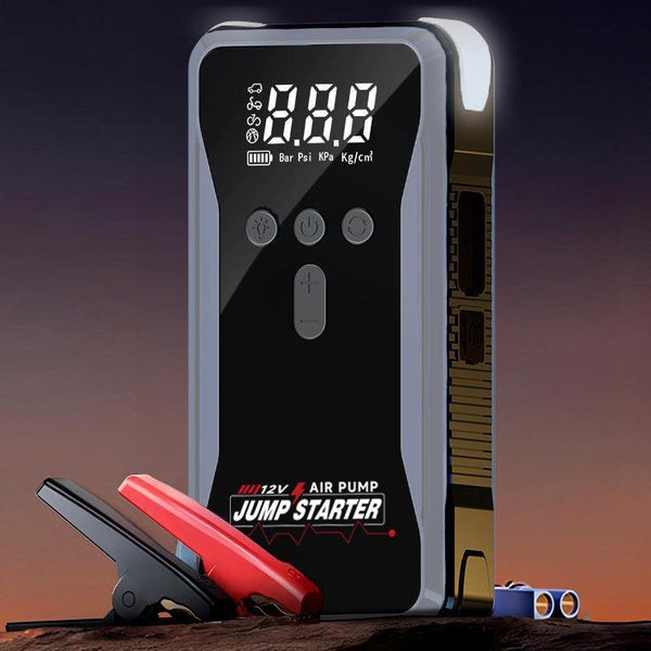 WOW Travel S3 Car Jump Starter 12000mAh 1200A Portable Battery Booster with 150PSI Air Compressor Power Bank