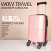 PINK WOW TRAVEL UNDERSEAT CABIN BAG  RYANAIR - WIZZAIR 40x30x20 *NEW SIZE*
