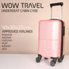 BLACK WOW TRAVEL UNDERSEAT CABIN BAG  RYANAIR - WIZZAIR 40x30x20 *NEW SIZE*