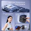 Black Universal Travel Adapter Worldwide 2500W with 2 USB C 2 USB A International Plug Adaptor UK EU USA Australia