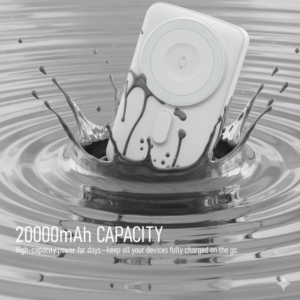 Magnetic Wireless Power Bank 10000 mAh Fast Charging 20W BLACK