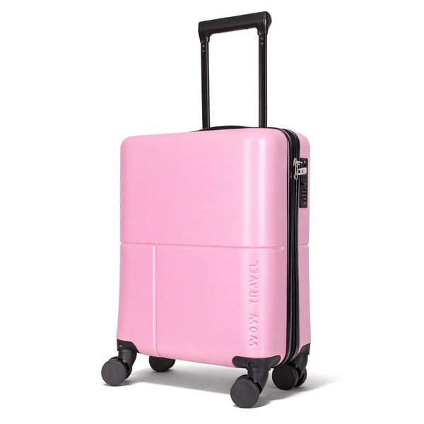 Pink WOW Travel 45x36x20cm EasyJet Jet2 approved underseat cabin suitcase lightweight hard shell