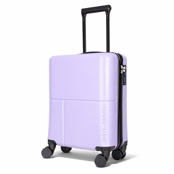 Purple WOW Travel 45x36x20cm EasyJet Jet2 approved underseat cabin suitcase lightweight hard shell