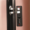 Combination lock and zip close up on WOW Travel Ryanair 40x30x20cm cabin suitcase
