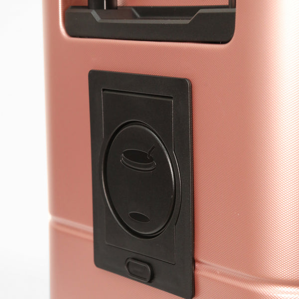 Built-in cup holder detail on WOW Travel Ryanair 40x30x20cm underseat cabin suitcase
