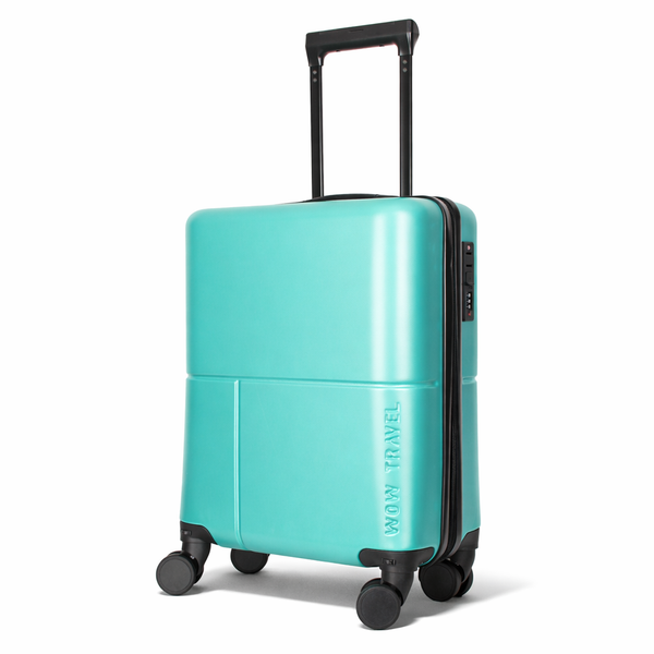 Teal WOW Travel 45x36x20cm EasyJet Jet2 approved underseat cabin suitcase lightweight hard shell